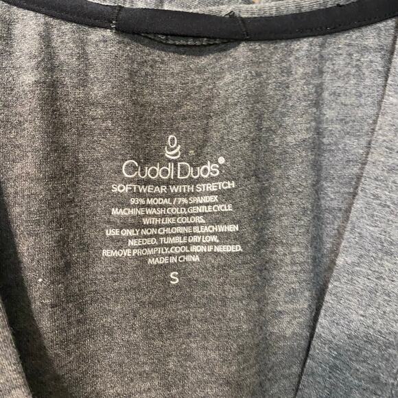 Cuddl Duds Gray Softwear Stretch Long Button Cardigan Duster Small modal blend - Picture 4 of 8